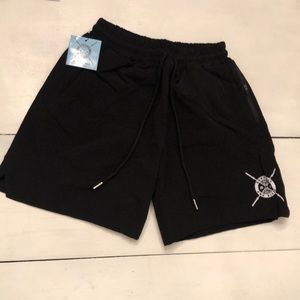 Brand new Barbells and Pizza lined shorts